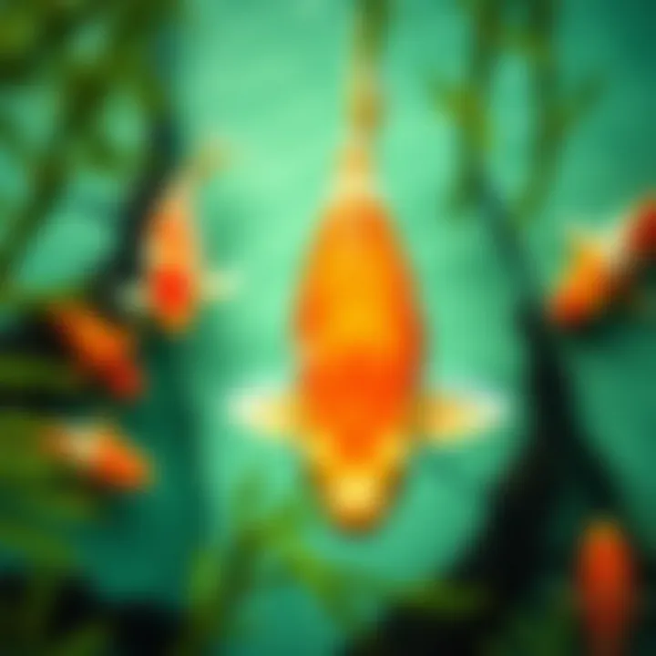 A well-maintained koi aquarium emphasizing care requirements