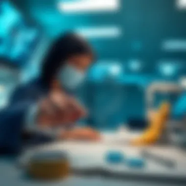 Visual representation of secure financial transactions in healthcare