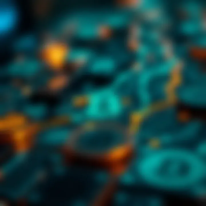 Visual representation of blockchain technology