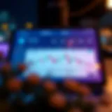 Interface of Coinbase app showcasing trading dashboard