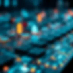 A digital representation of blockchain technology