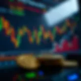 Visual representation of cryptocurrency trading graphs