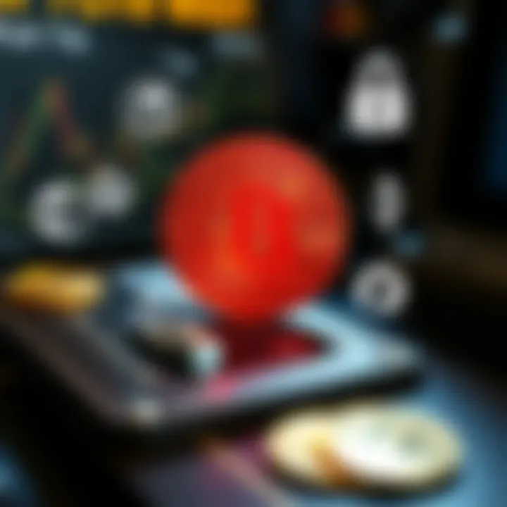 An illustration showcasing security features of cryptocurrency wallets