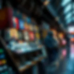 Visual representation of NFT art marketplace