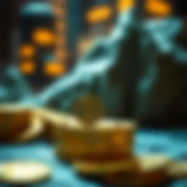 Navigating Investment Strategies in NFTs A conceptual illustration of various investment strategies related to NFTs.