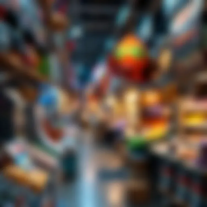 Exploring the NFT Marketplace Dynamic marketplace for NFTs with various digital assets displayed