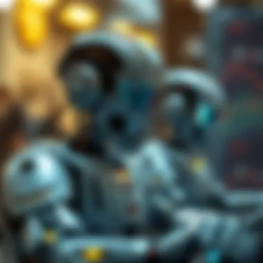 A visual representation of automated trading bots in action