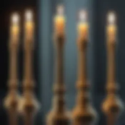 Visual representation of candlestick patterns in trading