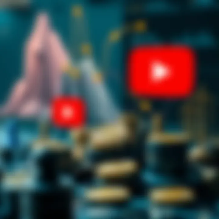 Regulatory Landscape Surrounding YouTube and Cryptocurrency A regulatory framework concept with digital currency icons and media elements.