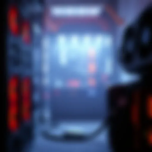 Advanced mining rig setup showcasing high-performance GPUs