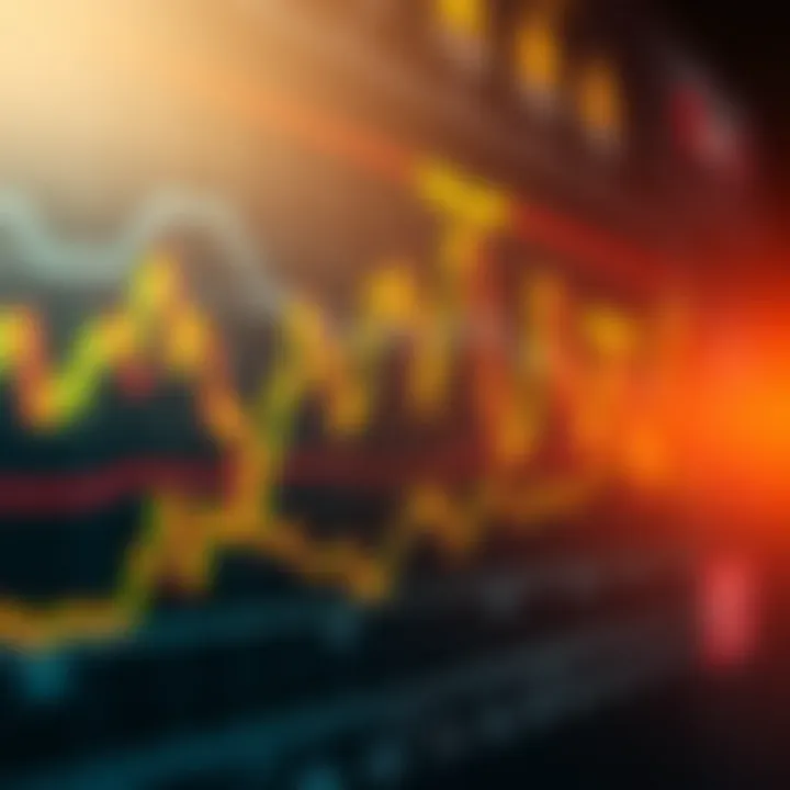 Market trend graph displaying cryptocurrency price fluctuations