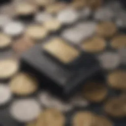 A digital wallet interface displaying various cryptocurrencies