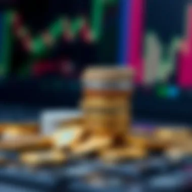 Diversity in Cryptocurrency Stacking A stack of various cryptocurrency coins representing diversity in digital assets