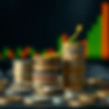 Strategies in Coin Stacking Graphical representation of coin stacking strategies with upward trends