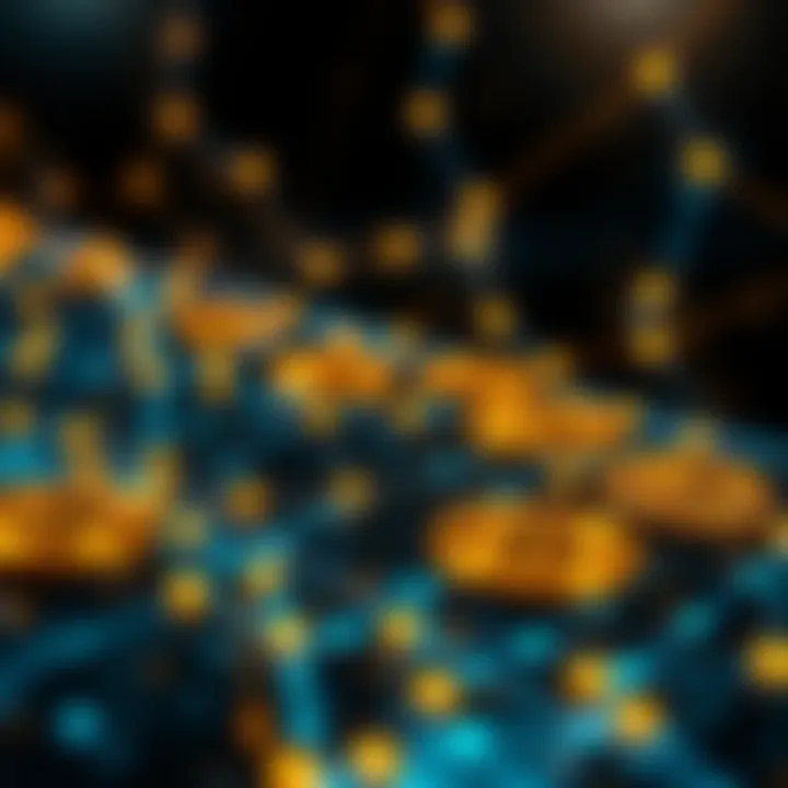 Innovations in Digital Currency Blockchain network representing cryptocurrency innovation