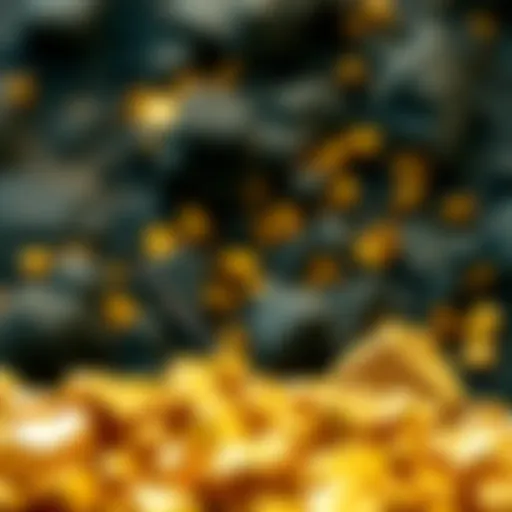 The Legacy of Gold Mining Golden nuggets symbolizing traditional mining practices