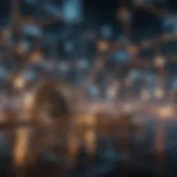 A sleek representation of blockchain technology illustrating interconnected nodes.