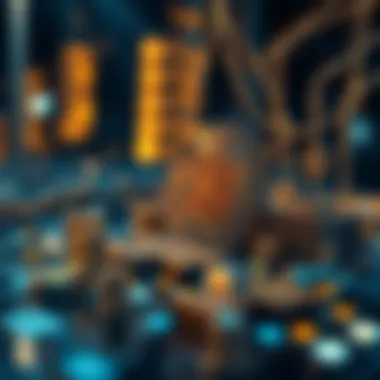 A conceptual image portraying blockchain technology