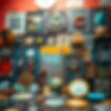 A digital collage showcasing various NFT artworks