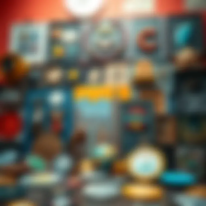 A digital collage showcasing various NFT artworks