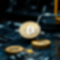 Visual representation of cryptocurrency transfer mechanics