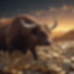 Visual representation of a bull market trend in cryptocurrency