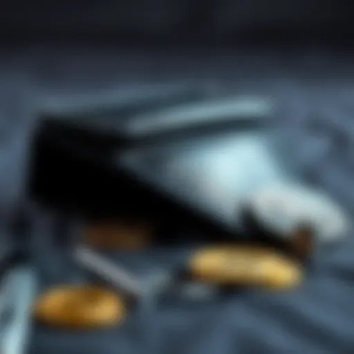 Conceptual visualization of a cold wallet protecting cryptocurrency assets