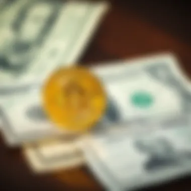 Visual representation of millibitcoin against US dollar