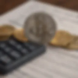 Illustration showcasing the concept of cryptocurrency taxation