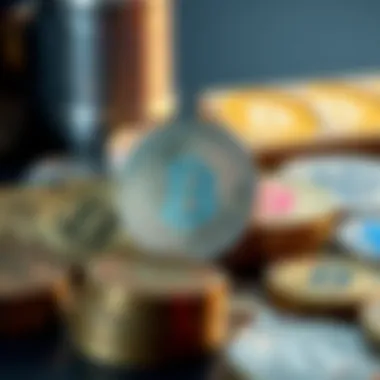 Diverse cryptocurrencies showcasing variety