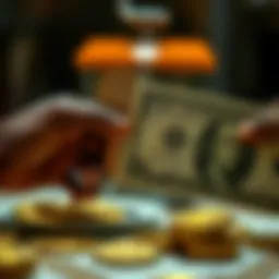 Symbolic representation of currency exchange between Naira and Dollar