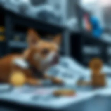 Illustration of Dogcoin's relationship with financial systems