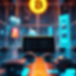 Conceptual illustration of NFTs in digital space