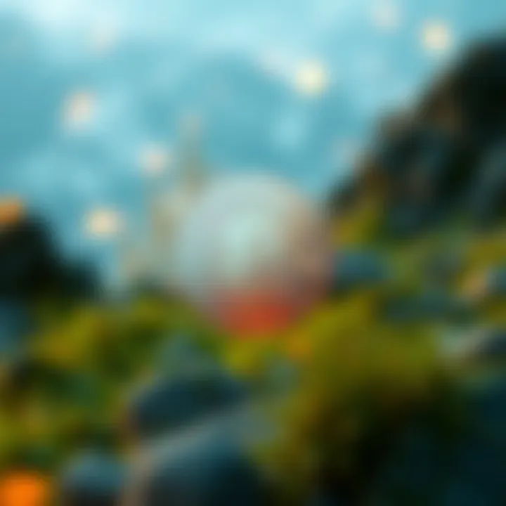 An abstract representation of a non-fungible token in a digital landscape