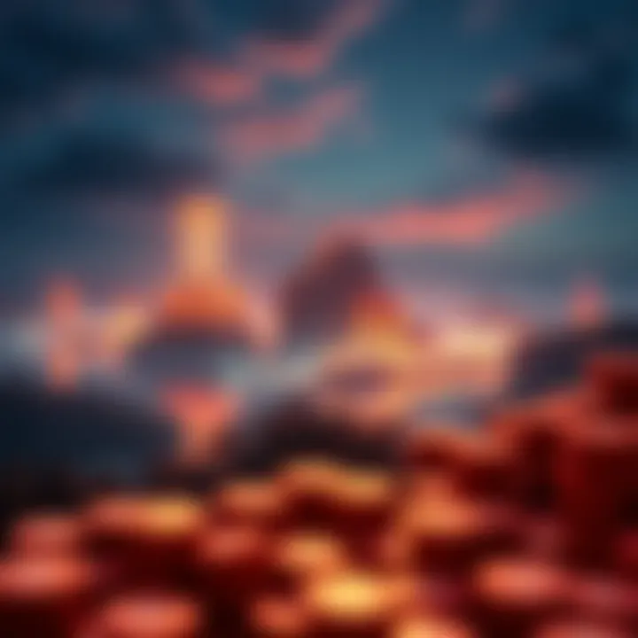 The Online Gambling Landscape with Polker Conceptual depiction of online gambling landscape