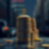 Conceptual illustration of stacked pricing in cryptocurrency