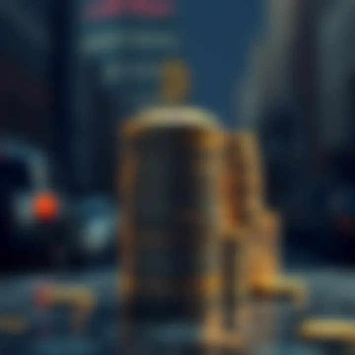 Conceptual illustration of stacked pricing in cryptocurrency