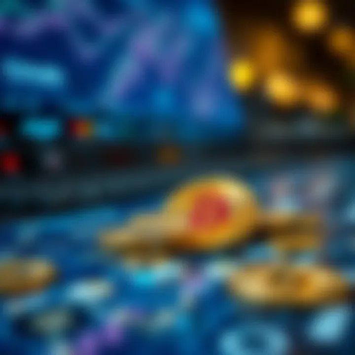 Cryptocurrencies and Future Transactions Illustration of cryptocurrencies shaping future transactions