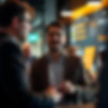 Entrepreneur receiving mentorship from a venture capitalist