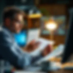 Venture capitalist analyzing startup pitch