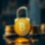 Conceptual illustration of token locks in the cryptocurrency market