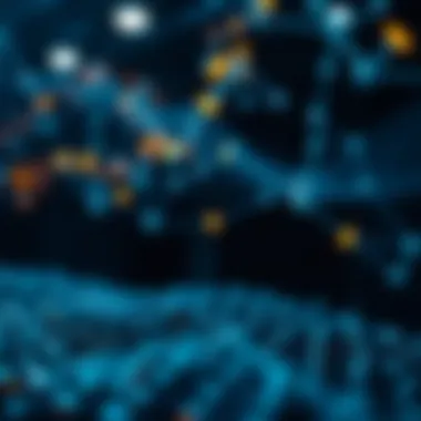 Transaction Flow in Blockchain Network Visual representation of transaction flow within a blockchain network