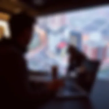 A captivating scene depicting user engagement and interaction within a virtual real estate game.