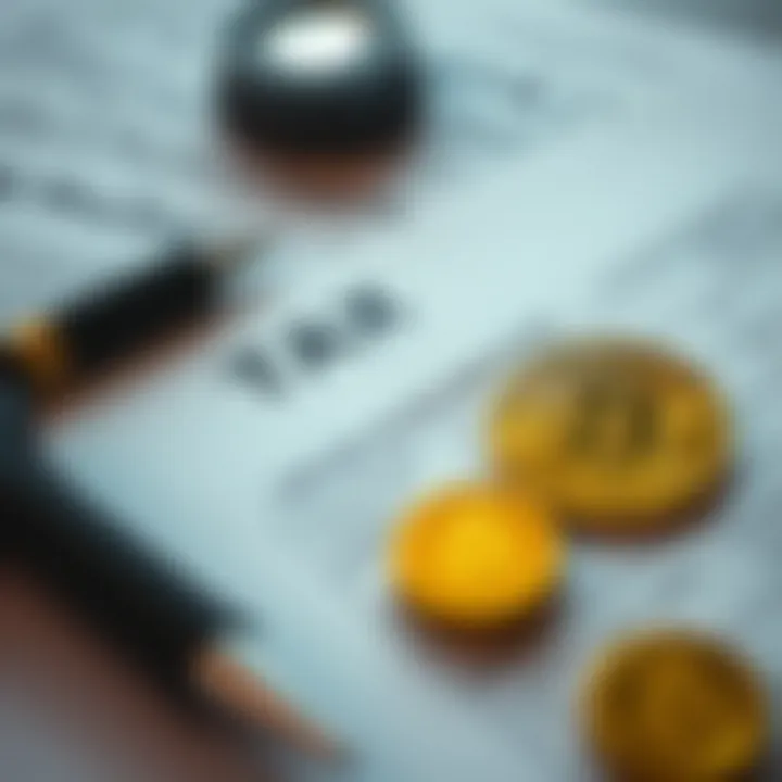 Tax Documentation for Virtual Currency Holdings Tax documents with cryptocurrency symbols