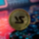 VNSmart Coin logo with digital background