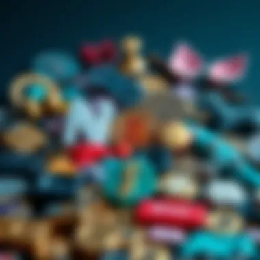 Diverse Forms of NFTs A collage showcasing various forms of NFTs, including art, music, and virtual assets.